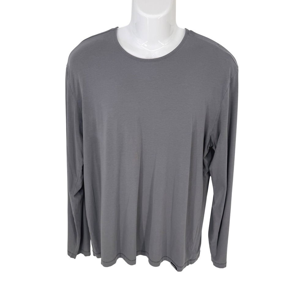 NOBULL Long Sleeve Shirt Mens XL Gray Modal Blend‎ Crew Neck Athletic Training